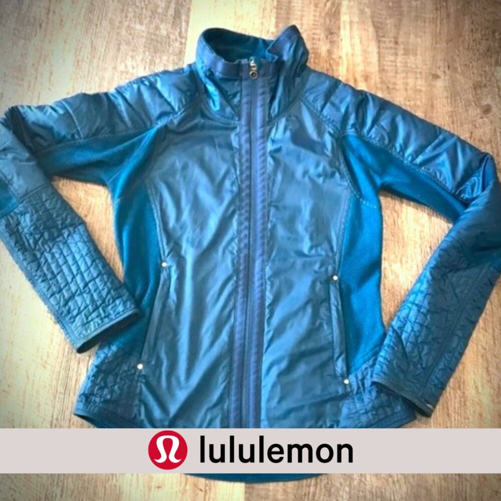 🍋 Lululemon ♡ Blue Track Jacket - Lightweight Fleece (perfect for spring!)